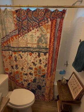Boho Floral Multicolor Shower Curtain - Anthropologie